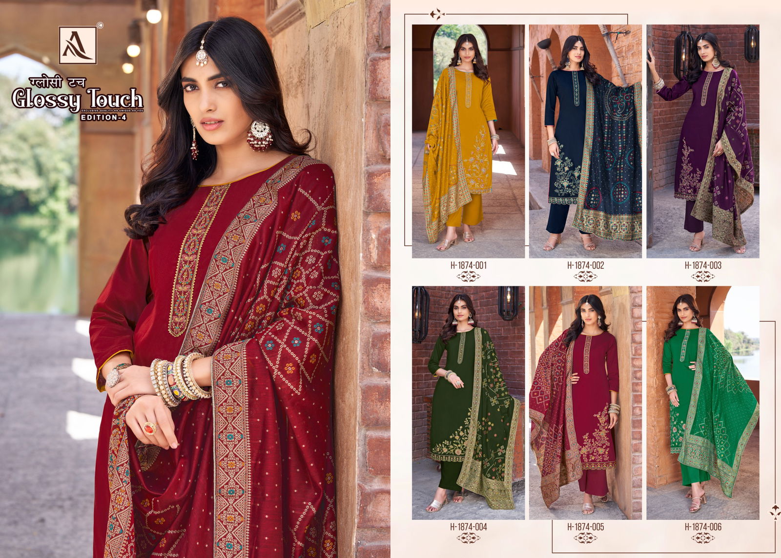 Glossy Touch Edition 4 By Alok Suit Zam Embroidery Dress Material Orders In India